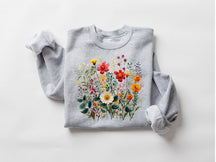 Wild Flowers Sweatshirt Sweatshirt mit botanischem Muster