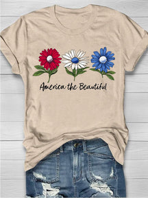 T-Shirt mit „America The Beautiful“-Aufdruck