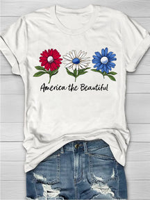 T-Shirt mit „America The Beautiful“-Aufdruck