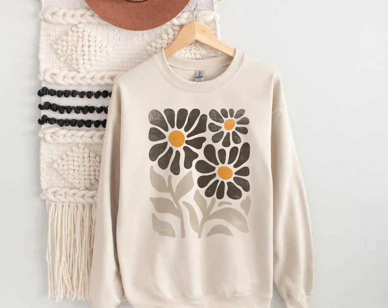 Bohemian Floral Unisex Wildflower Sweatshirt