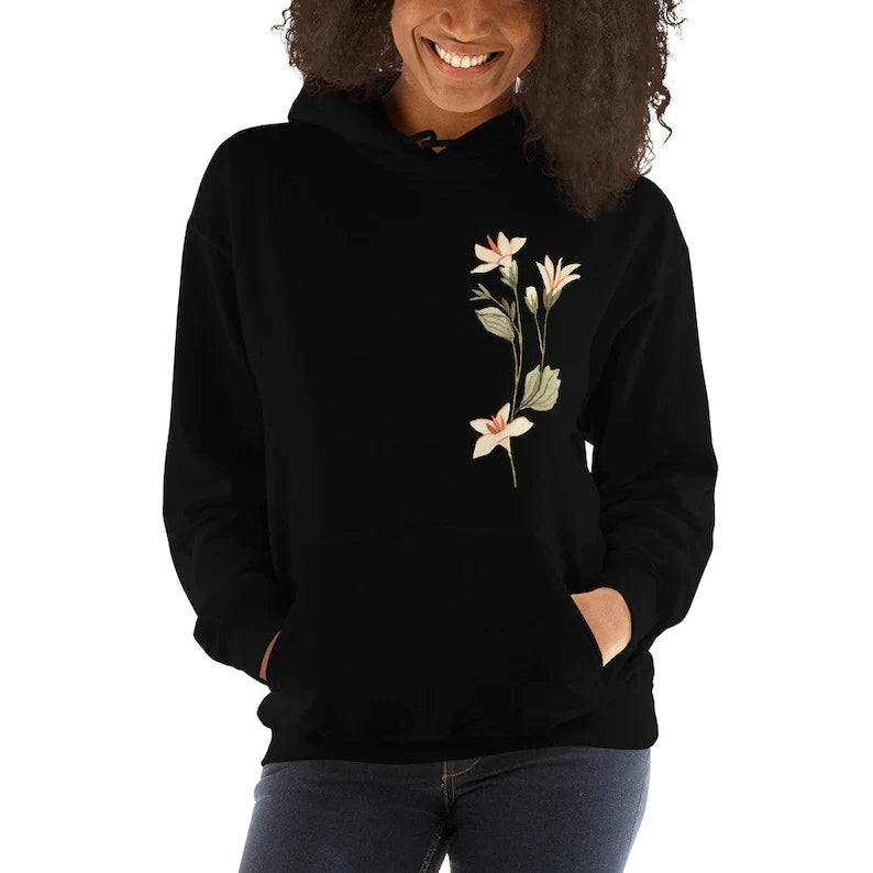 Vintage Flowers Hooded Sweatshirt