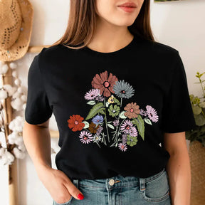 Chemise à fleurs sauvages pour femmes